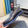 Prada Men's black leather loafers