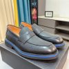 Prada Men's black leather loafers