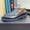 Prada Men's black leather loafers