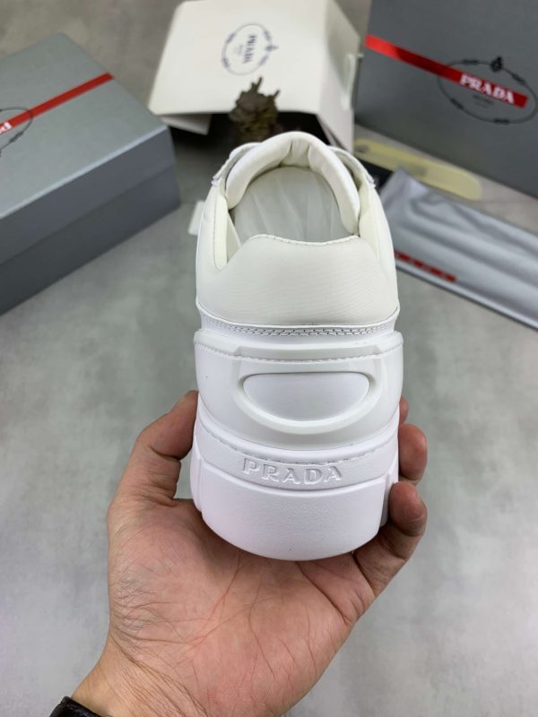 Prada Padded Nappa Leather Sneakers white. (3) Prada Padded Nappa Leather Sneakers white.