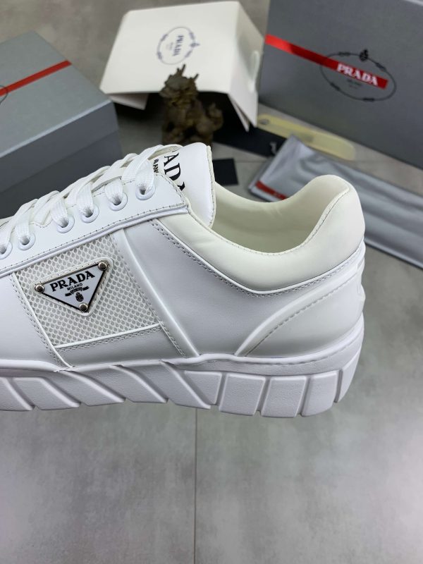 Prada Padded Nappa Leather Sneakers white. (4) Prada Padded Nappa Leather Sneakers white.