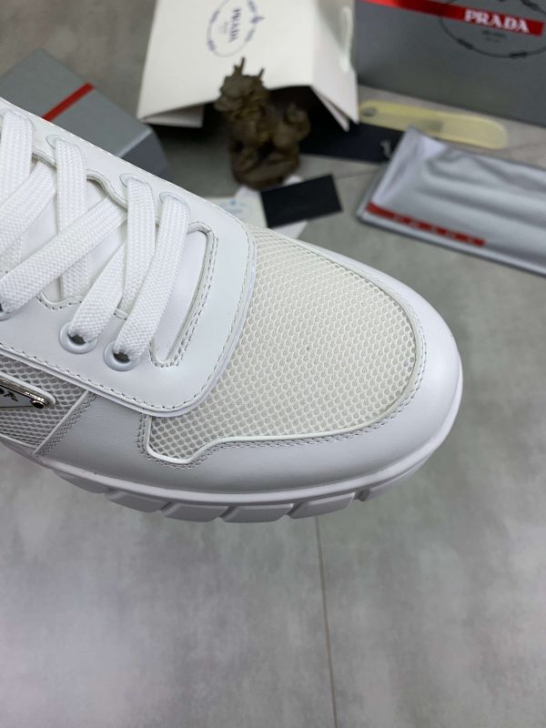 Prada Padded Nappa Leather Sneakers white. (6) Prada Padded Nappa Leather Sneakers white.