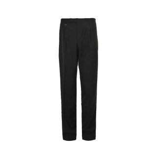 Prada Triangle Logo Zipper Casual Suit Trousers- Black