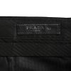 Prada Triangle Logo Zipper Casual Suit Trousers- Black (7) Prada Triangle Logo Zipper Casual Suit Trousers- Black