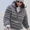 Supreme Micro Down Half Zip Hooded Down Jacket- Grey (2) Supreme Micro Down Half Zip Hooded Down Jacket- Grey