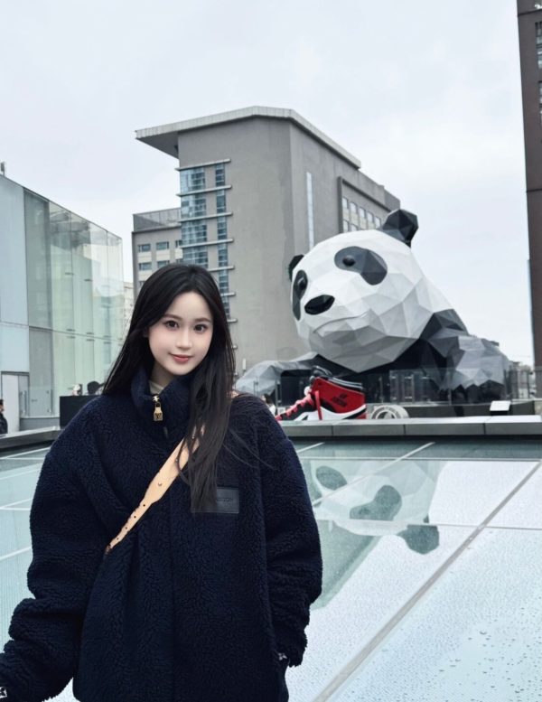 The Louis Vuitton Leather Patch Fleece Blouson Jacket – Black