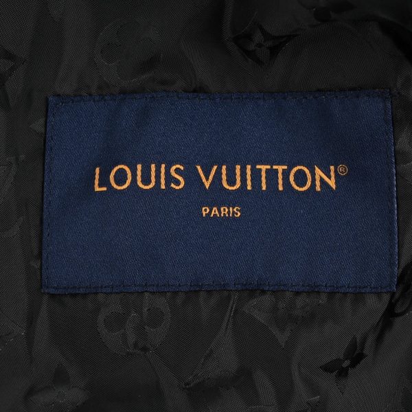 The Louis Vuitton Leather Patch Fleece Blouson Jacket – Black