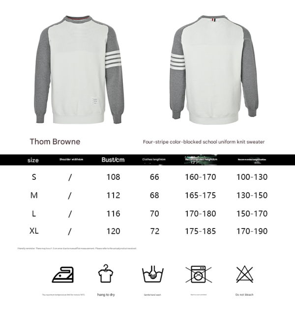 Thom Browne "4-Bar" Stripe Crewneck Sweater- White