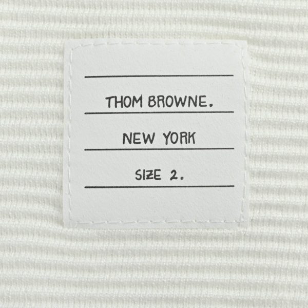 Thom Browne "4-Bar" Stripe Crewneck Sweater- White