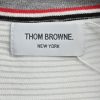 Thom Browne "4-Bar" Stripe Crewneck Sweater- White
