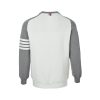 Thom Browne "4-Bar" Stripe Crewneck Sweater- White