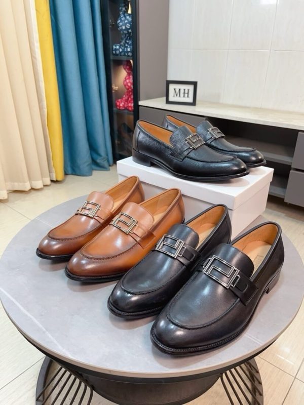 Versace Black leather loafer