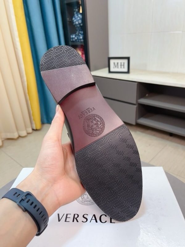 Versace Black leather loafer