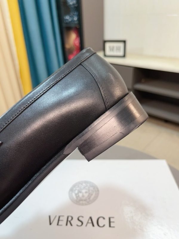 Versace Black leather loafer