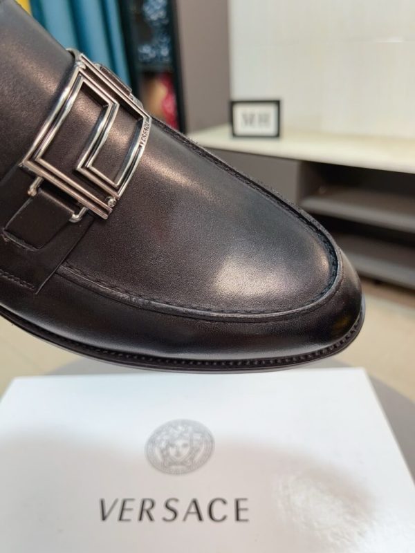 Versace Black leather loafer