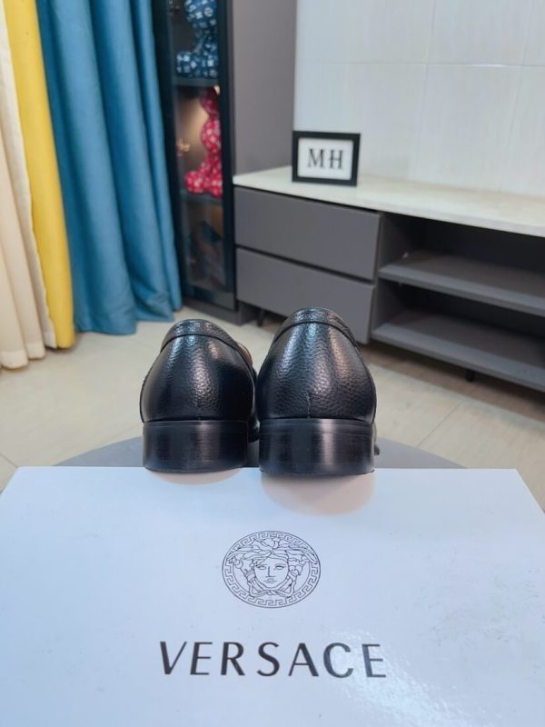 Versace Black leather loafer