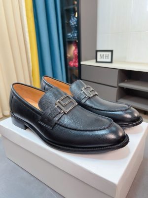 Versace Black leather loafer