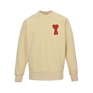 AMI Paris cream crewneck sweatshirt is Replica