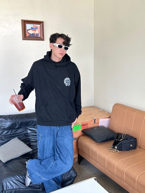 55df9ee1 (1) Black Chrome Hearts Hoodie- Black