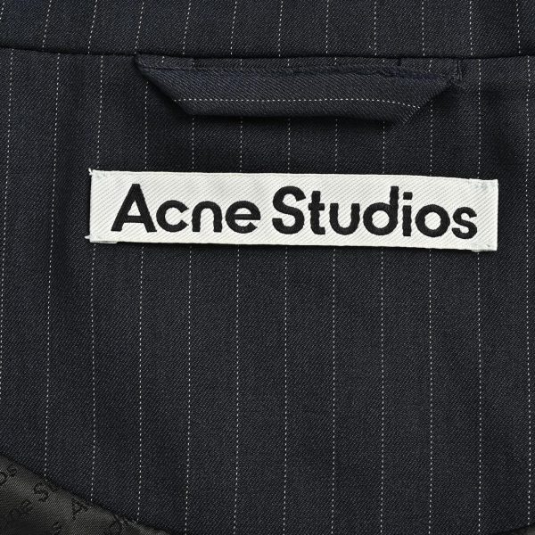 Acne Studios Pinstripe Zipper Jacket- Black
