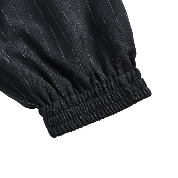 Acne Studios Pinstripe Zipper Jacket- Black