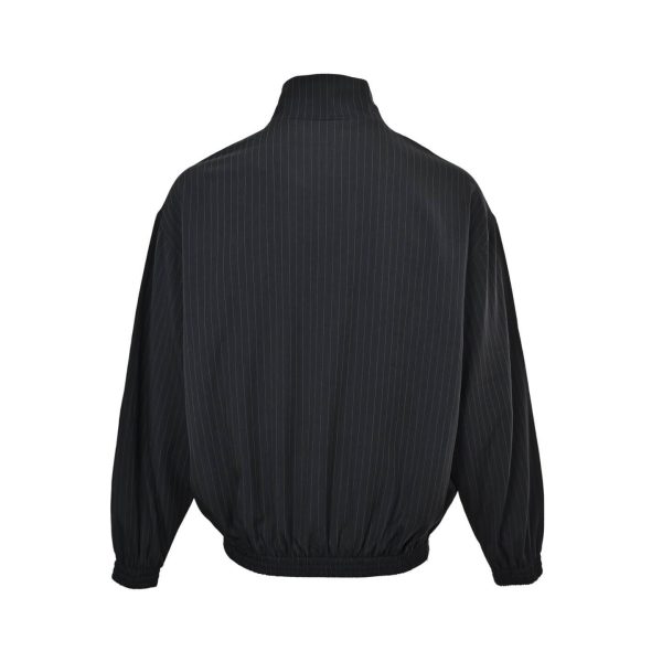 Acne Studios Pinstripe Zipper Jacket- Black