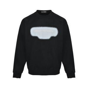 Alexander Wang Essential Terry Crew Sweatshirt- Black (7) Alexander Wang Essential Terry Crew Sweatshirt- Black