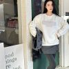 Alexander Wang Essential Terry Crew Sweatshirt- Off-White