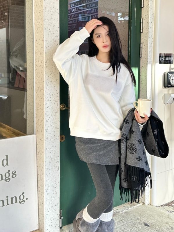 Alexander Wang Essential Terry Crew Sweatshirt- Off-White