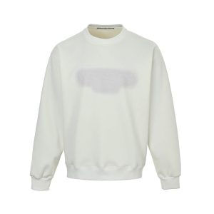 Alexander Wang Essential Terry Crew Sweatshirt- Off-White (7) Alexander Wang Essential Terry Crew Sweatshirt- Off-White