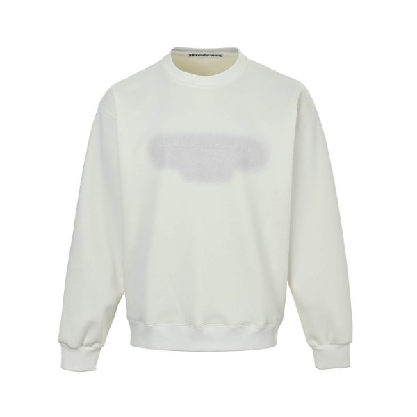 Alexander Wang Essential Terry Crew Sweatshirt- Off-White