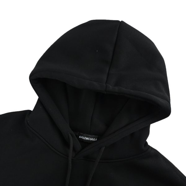 Balenciaga Bomber Embroidered Hooded Jacket- Black