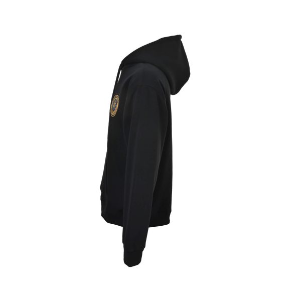 Balenciaga Bomber Embroidered Hooded Jacket- Black