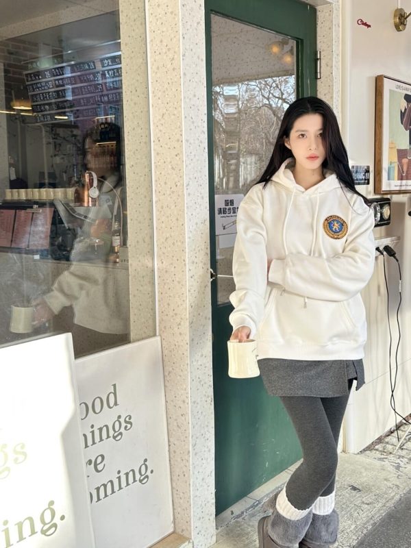 Balenciaga Bomber Embroidered Hooded Jacket- White (2) Balenciaga Bomber Embroidered Hooded Jacket- White