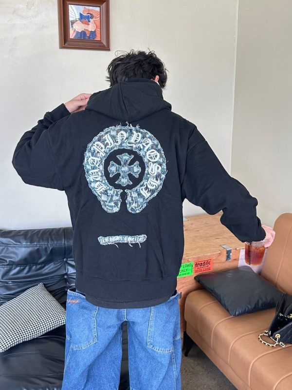 Black Chrome Hearts Hoodie- Black (1) Black Chrome Hearts Hoodie- Black