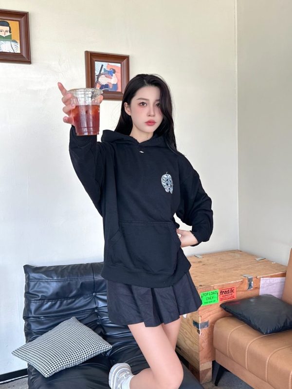 Black Chrome Hearts Hoodie- Black (3) Black Chrome Hearts Hoodie- Black