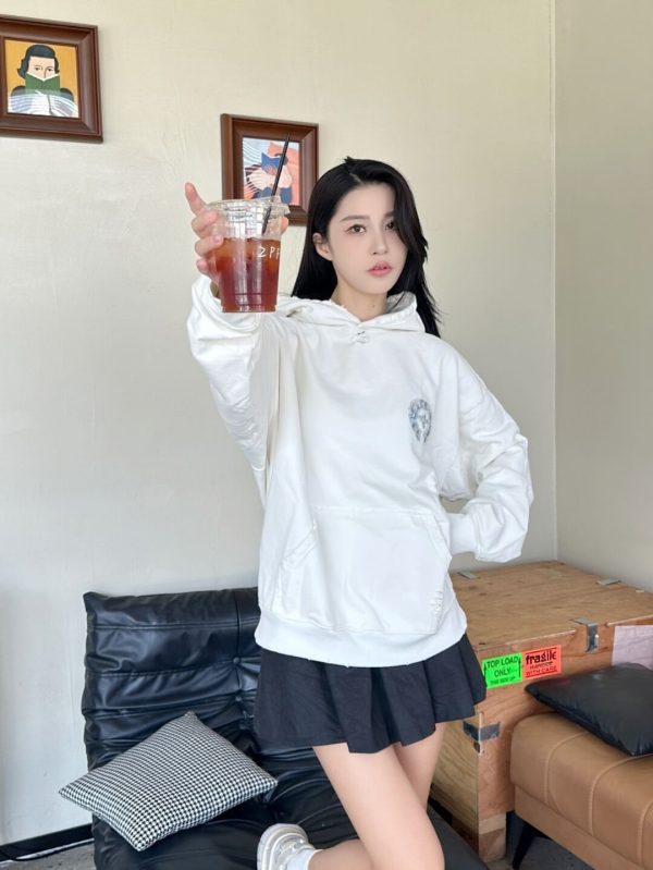 Black Chrome Hearts Hoodie- White (2) Black Chrome Hearts Hoodie- White