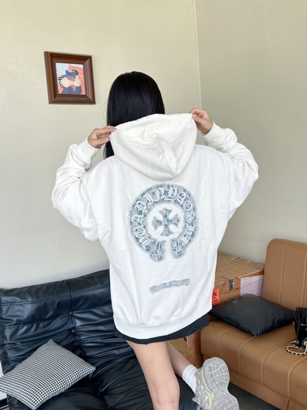 Black Chrome Hearts Hoodie- White (3) Black Chrome Hearts Hoodie- White