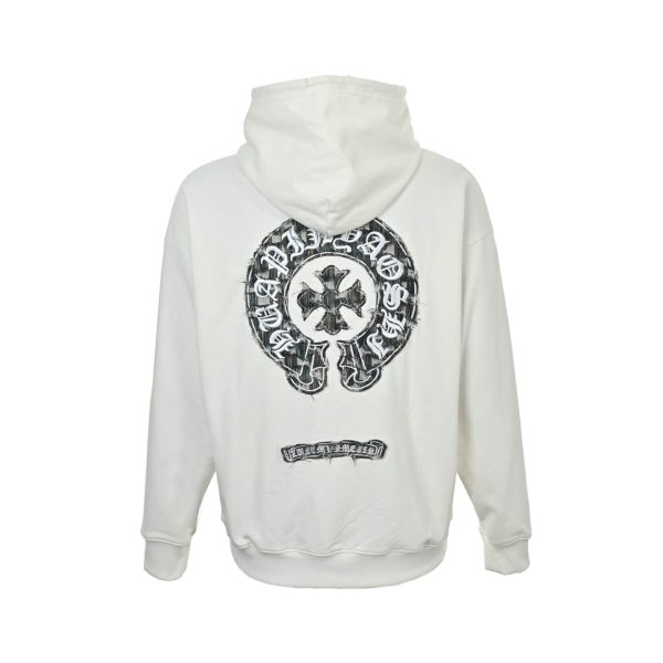 Black Chrome Hearts Hoodie- White (7) Black Chrome Hearts Hoodie- White