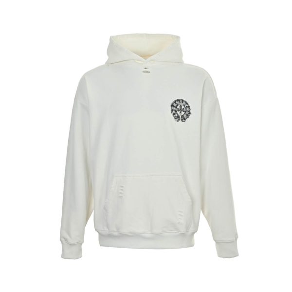 Black Chrome Hearts Hoodie- White (8) Black Chrome Hearts Hoodie- White
