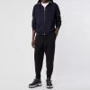 Burberry Check Hood Cotton Zip Hoodie- Black