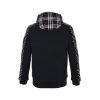 Burberry Check Hood Cotton Zip Hoodie- Black