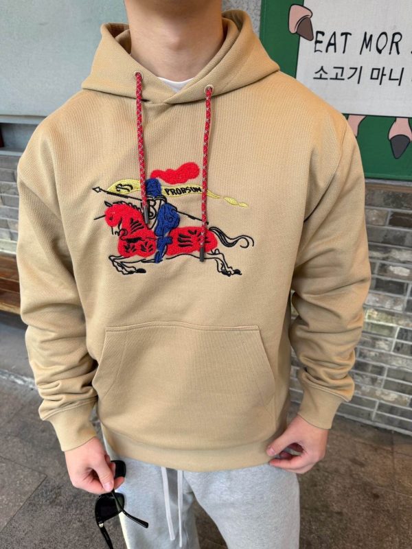 Burberry EKD Cotton Hoodie- Beige