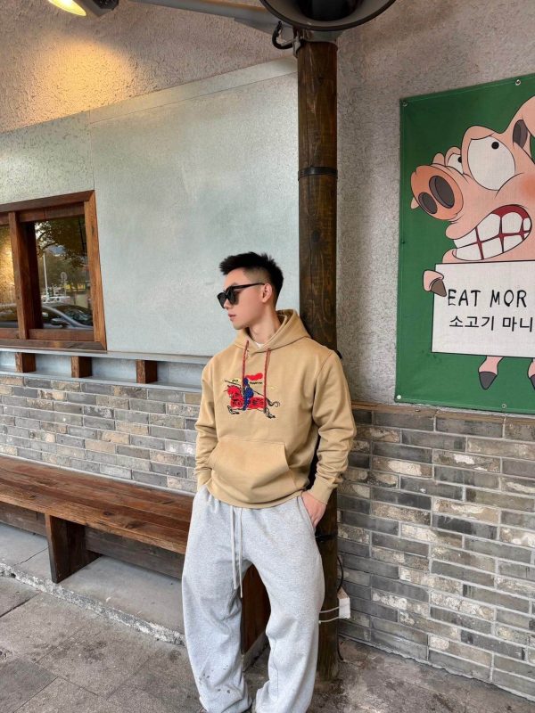 Burberry EKD Cotton Hoodie- Beige