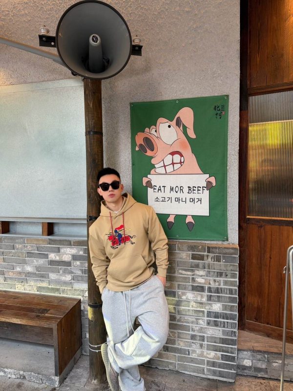 Burberry EKD Cotton Hoodie- Beige