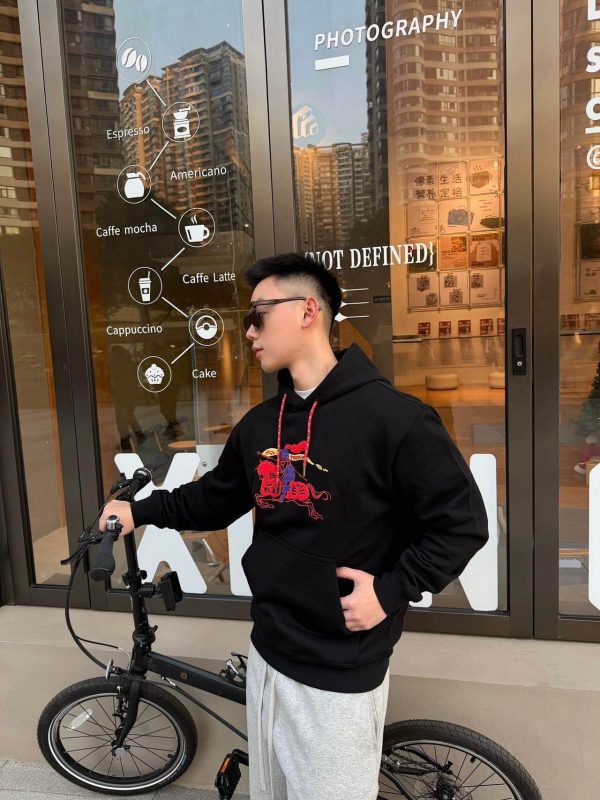 Burberry EKD Cotton Hoodie – Black