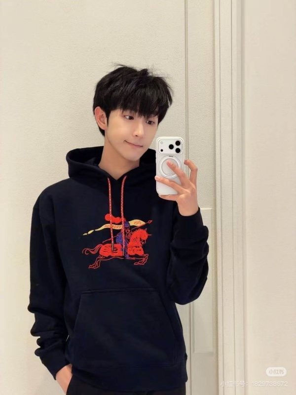 Burberry EKD Cotton Hoodie – Navy Blue (5) Burberry EKD Cotton Hoodie – Navy Blue