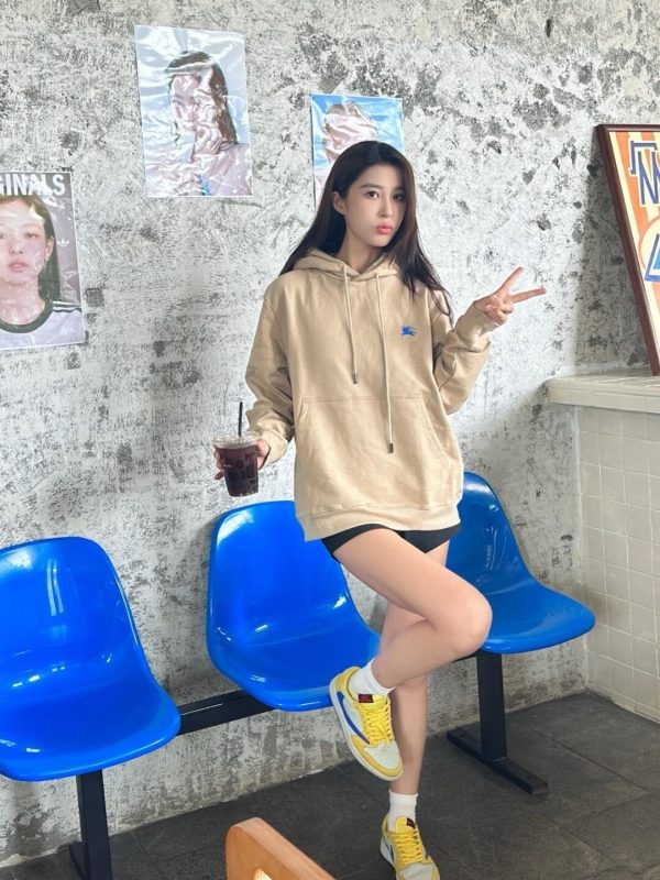 Burberry EKD Cotton Jersey Hoodie- Beige