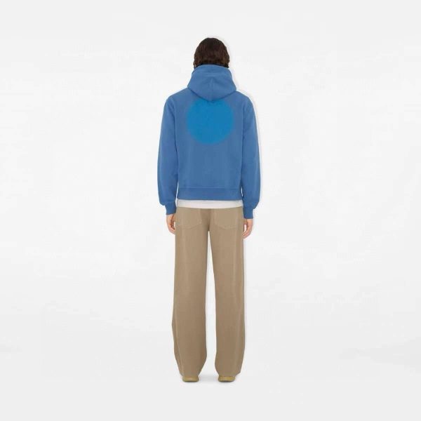 Burberry EKD Cotton Jersey Hoodie- Blue