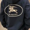 Burberry "Equestrian Knight Design" Logo Cotton Hoodie- Black